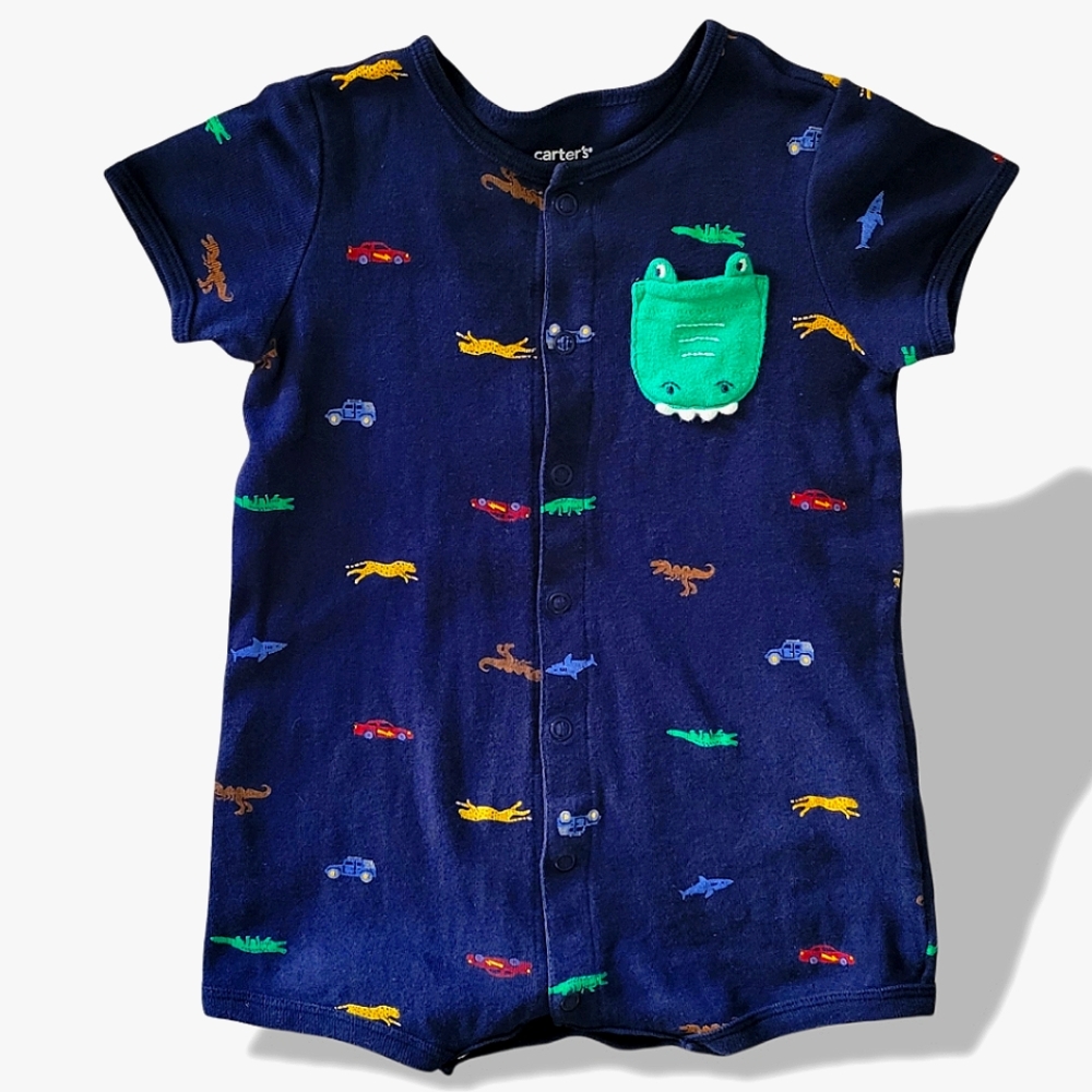 💥4/$25 Carter's Short Sleeve Summer Jumpsuit Size 12m